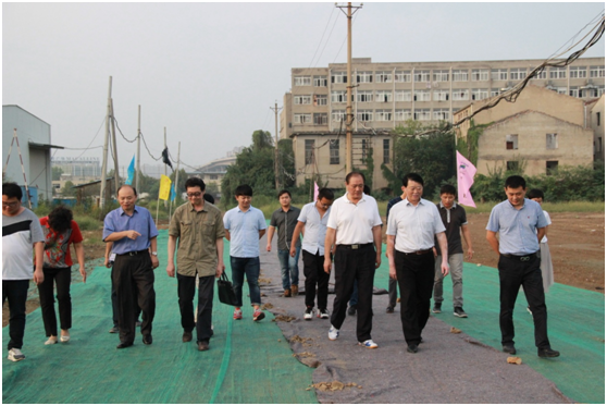 天津市人大城环委调研原武汉染料厂污染土壤治理项目